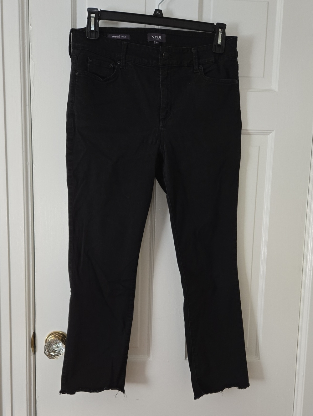 NYDJ Black Ankle Straight-Leg Jeans